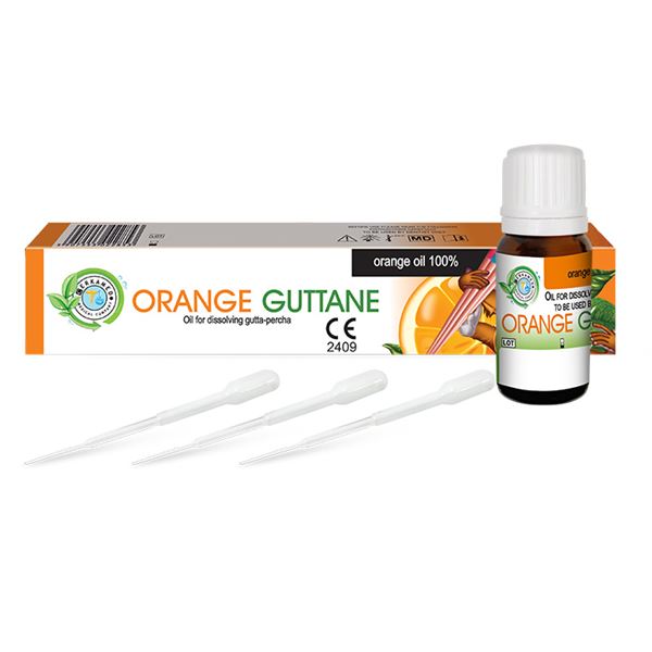 ORANGE GUTTANE olej k rozpouštění gutaperči, 10 ml + pipeta