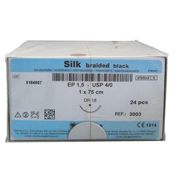 Silk Braided black HR 22/1 2 EP 0,75m