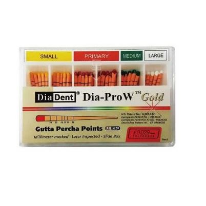 Čepy Gutaperčové Dia-ProW Gold, medium, 60ks