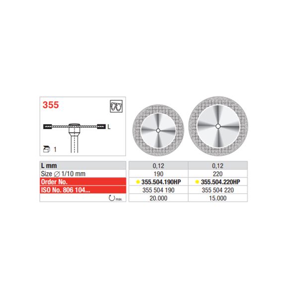 Disk diamantový SF 355.504.220