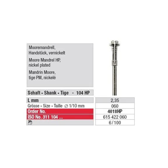 Mandrel Moore  4018  6 ks