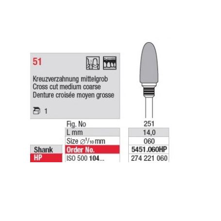 Fréza tvrdokovová  5451.060