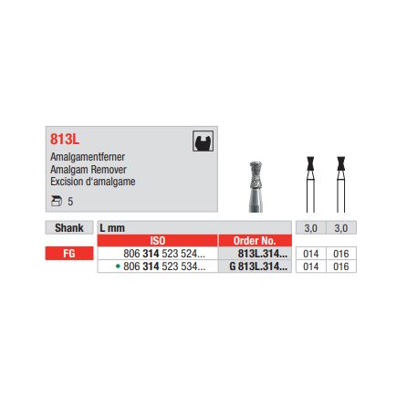 Diamant FG 813L.016G  (5ks/bal)