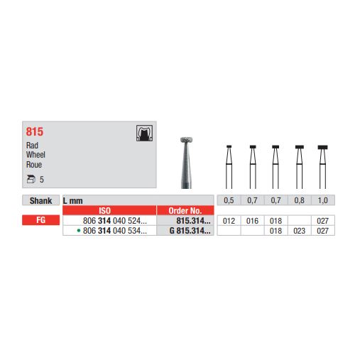 Diamant FG 815.018G (5ks/bal)