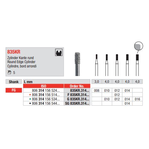 Diamant FG 835KR.014SG (5ks/bal)