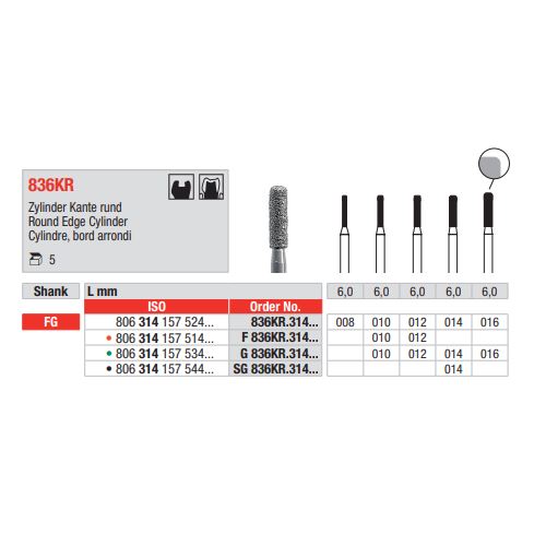 Diamant FG 836KR.016G (5ks/bal)