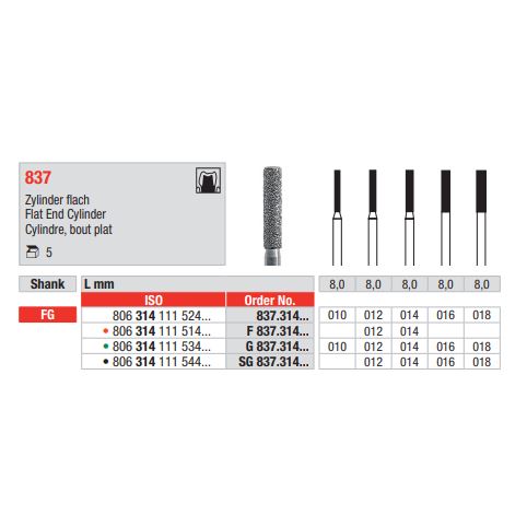 Diamant FG 837.010G  5 ks