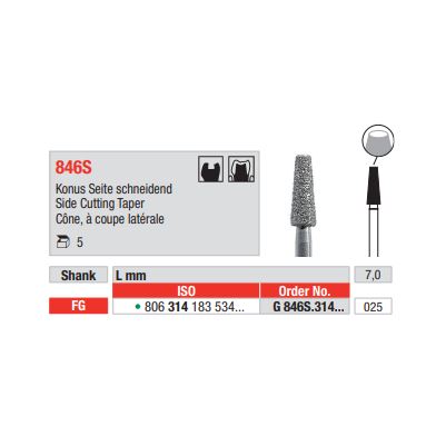 Diamant FG 846S.025G (5ks/bal)