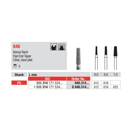 Diamant FG 846.012G (5ks/bal)