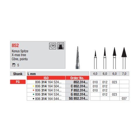 Diamant FG 852.012G (5ks/bal)