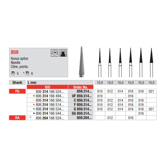 Diamant FG 859.010UF (5ks/bal)