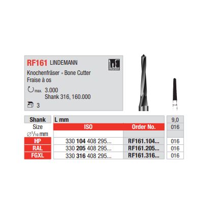 Chirurgická fréza FG RF161.316.016 (3ks/bal)