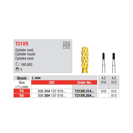 Vrtáček tvrdokovový FG T21XR.012 (5ks/bal)