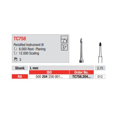 Diamant PerioRed RA TC758.204.012 (3ks/bal)