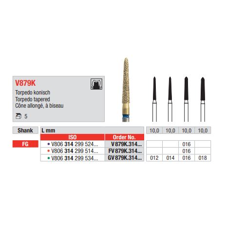 Diamant FG Diacut MLT GV879K.012  (5ks/bal)