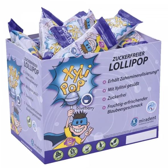 XyliPOP lízátko bez cukru borůvka 25x6g