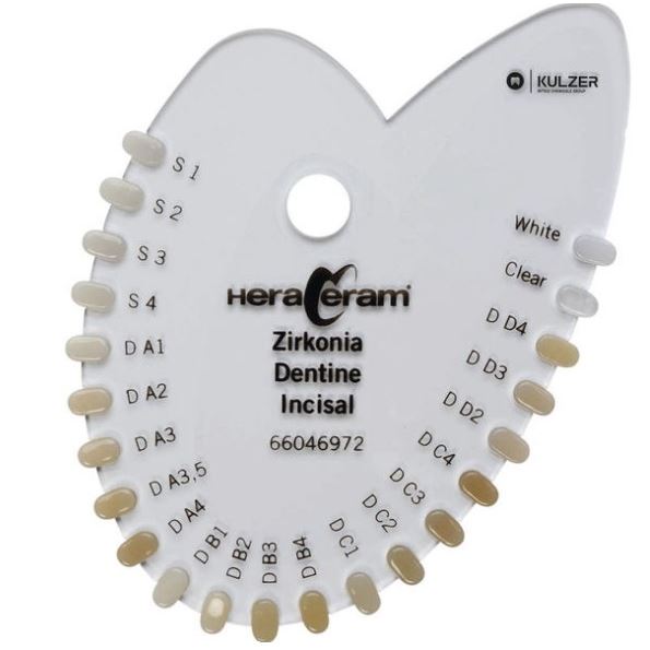 HeraCeram Zirconia 750 vzorník Dentine Incisal