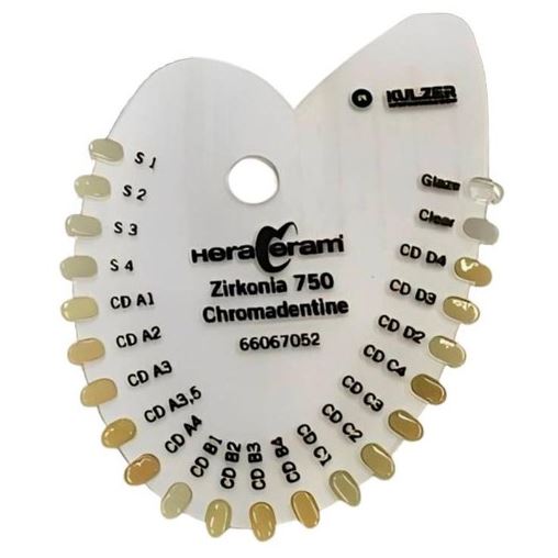 HeraCeram Zirconia 750 vzorník Chroma Dentine 