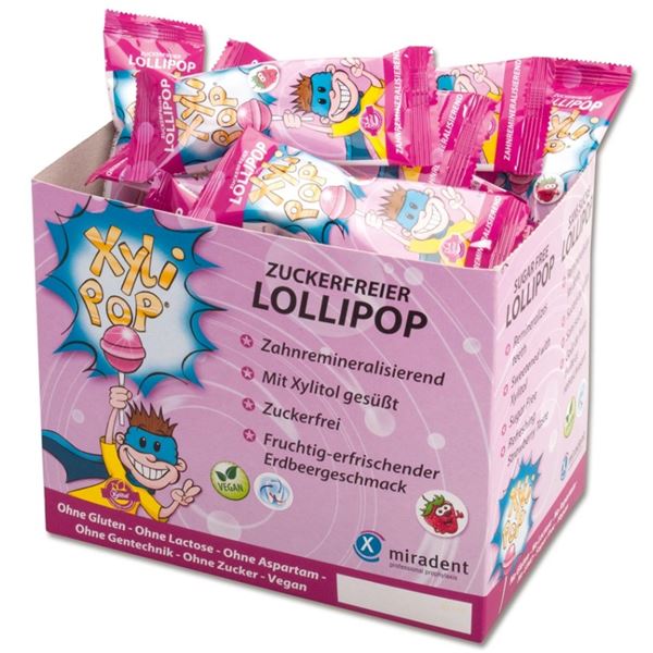 XyliPOP lízátko bez cukru jahoda 25x6g