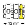 Šroub mikro sektorový 12 mm 10 ks