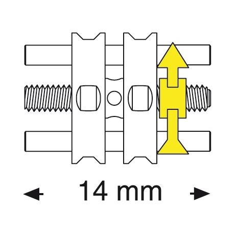 Šroub standardní pro horní čelist 14 mm 100 ks