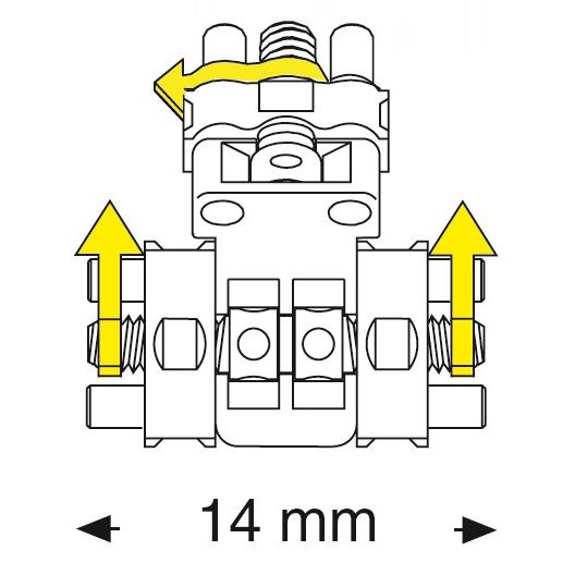 Šroub vícesekt. Bertoni 14 mm 1 ks, 3 aktiv. body