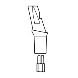 Abutment 360° - lomený 15°, žlutý, 4,1/1 mm 1 ks