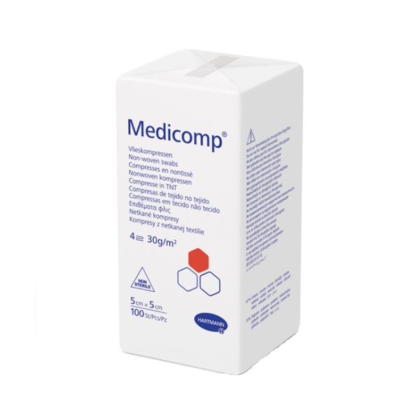 Medicomp 5x5 nesterilní, 4 vrstvy 100ks