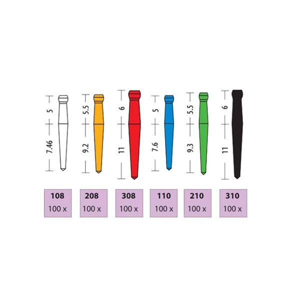 Čepy Uniclip 0,8mm žluté 100ks